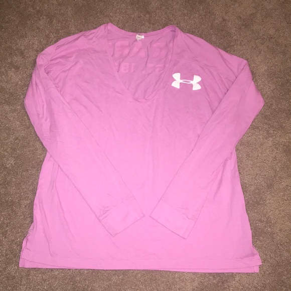 Under Armour Tops - Under Armour Heat Gear Pink Long sleeve Tee Small